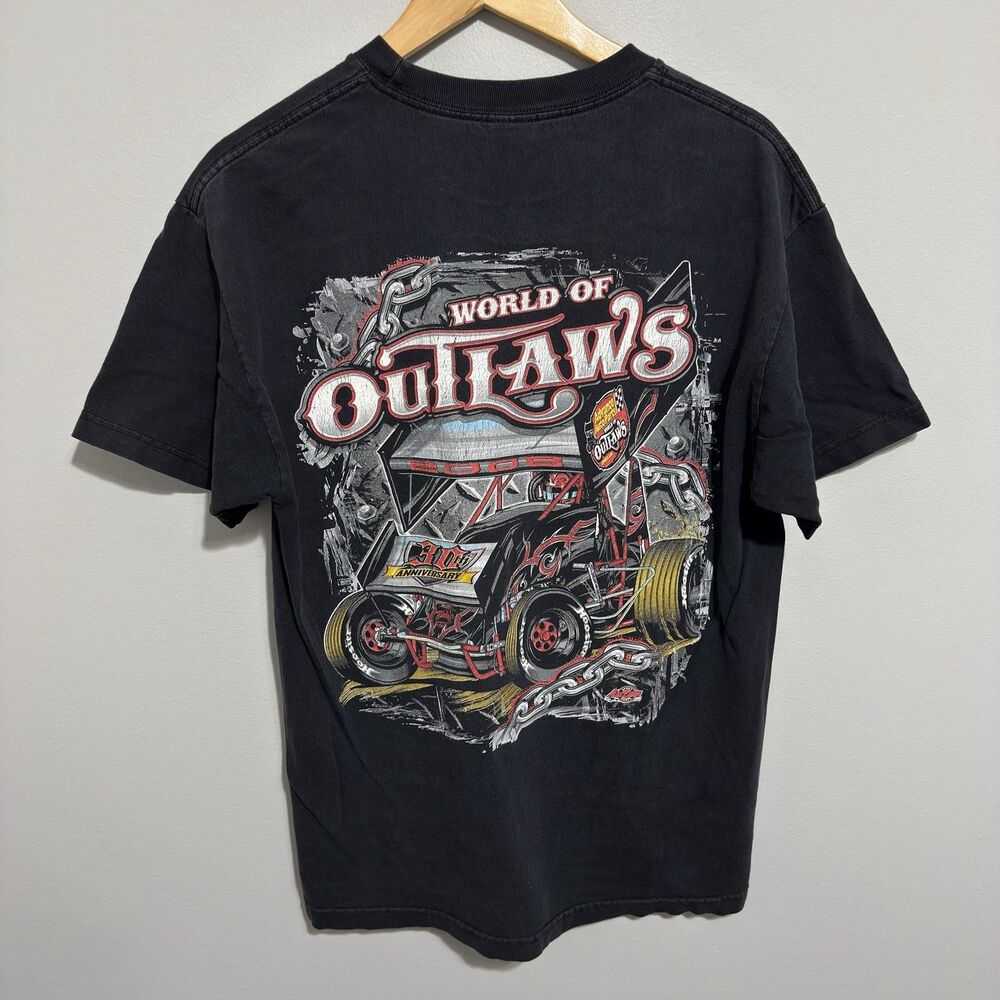 Vintage 90s World of Outlaws Sprint Car Racing Shirt Men’s Large USA